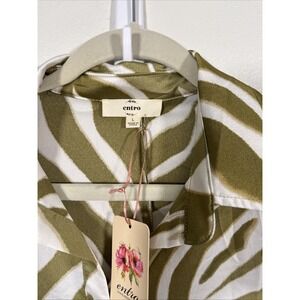 Entro Shift Dress Large Pullover 3/4 Button Sleeve F2